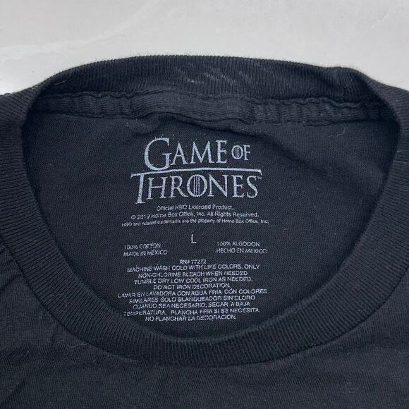 Game of Thrones Unisex T-Shirt Short Sleeved Black, Size L - Picture 3 of 3